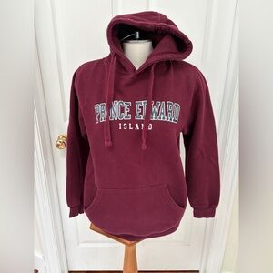 Prince Edward Island Maroon  Hoodie size ladies small